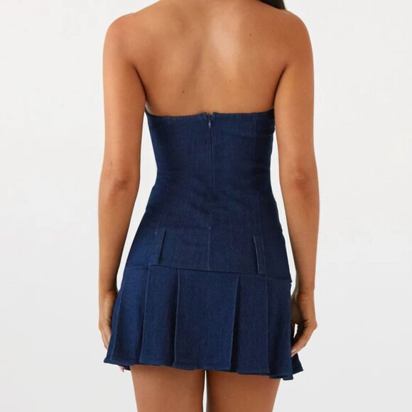 NWT PEPPERMAYO Case Closed Mini Dress Dark Indigo AU4/US0 - Picture 4 of 10
